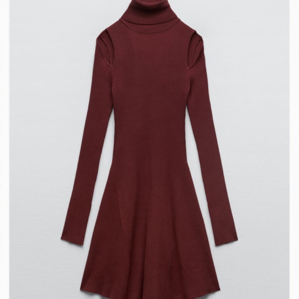 Zara womens cut out skater dress